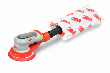 3M™ Elite Druckluft-Exzenterschleifer mit Staubabsaugung + Staubbeutel, 76 mm, 12.000 U/min, 2.5 mm Hub