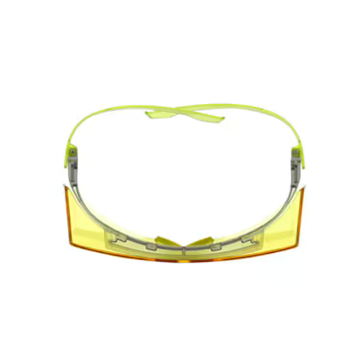 3M™ SecureFit™ 3700 Überbrille, lindgrüne Bügel, Scotchgard™ Anti-Beschlag (K&N), bernsteinfarbene Scheibe, SF3703SGAF-GRN-EU, 20/Karton