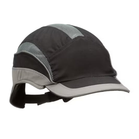 3M™ First Base™ 3 Anstoßkappe 2031219, Elite, schwarz/grau, kurzer Schirm, 55 mm, individuell anpassbar