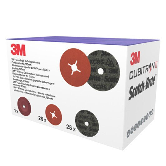 3M™ Schleif- und Veredelungsset, einschließlich 125 mm 787C und PN-DH Scheibe, mit 1 flacher Stützteller, 1 St./Set