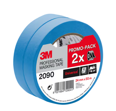 ScotchBlue™ Mehrzweck-Abdeckband 2090, 24 mm x 50 m, 2 Rollen/Packung, 100% PEFC, SGSCH-PEFC-COC-110078