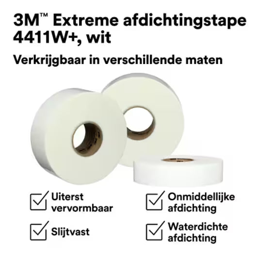 3M™ Extreme Dichtband 4411W+, Weiß, 1219 mm x 33 m