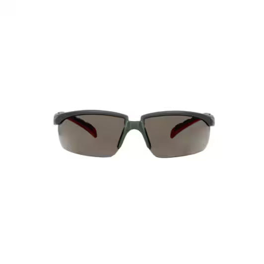 3M™ Solus™ Serie 2000, S2002SGAF-RED, grau/rote Bügel, Scotchgard™ Anti-Beschlag-Beschichtung, graue AC-AK-Scheiben, 20/Karton