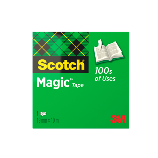 Scotch® Magic™ Unsichtbares Klebeband, 1 Rolle, 19 mm x 10 m
