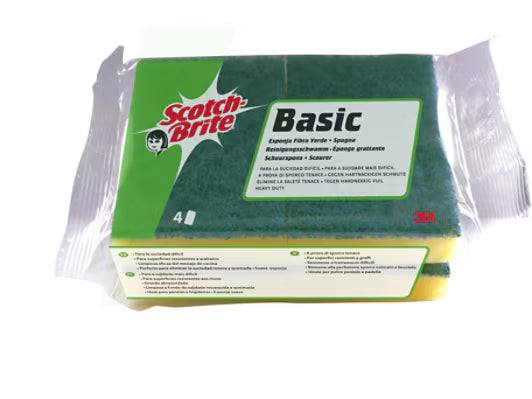 Scotch-Brite® Basic Scheuerschwamm mit Nagelschutz, 4er-Packung