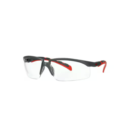 3M™ Solus™ Serie 2000, S2001SGAF-ROT, grau/rote Bügel, Scotchgard™ Anti-Beschlag-Beschichtung, klare AC-AK-Scheiben, 20/Karton