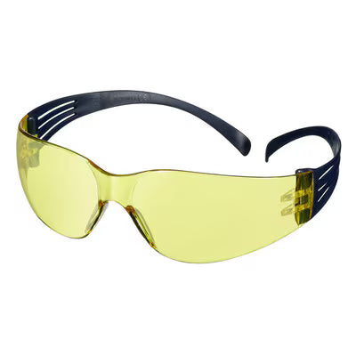 3M™ SecureFit™ 100 Schutzbrille, blaue Fassung, kratz-/beschlagfrei, bernsteinfarbene Gläser, SF103AF-BLU-EU, 20/Karton