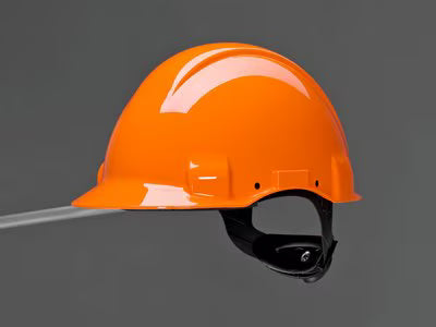 3M™ Schutzhelm, Uvicator, Ratschenverstellung, unbelüftet, 440 V dielektrisch, Schweißband aus Kunststoff, orange, G3001NUV-OR