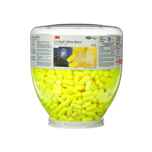 3M™ E-A-Rsoft™ Yellow Neons™ Gehörschutzstöpsel, Nachfüllflasche, 500 Paar/Flasche, PD-01-002