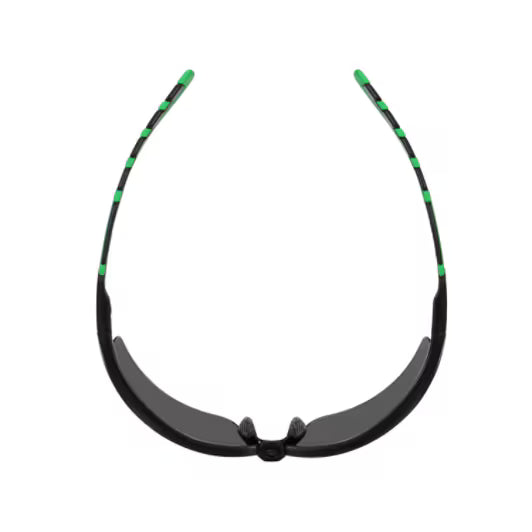 3M™ Solus™ 2000 Schutzbrille, schwarz/grüner Rahmen, kratzfest+ (K), IR 3.0 graue Gläser, S2030ASP-BLK, 20/Karton