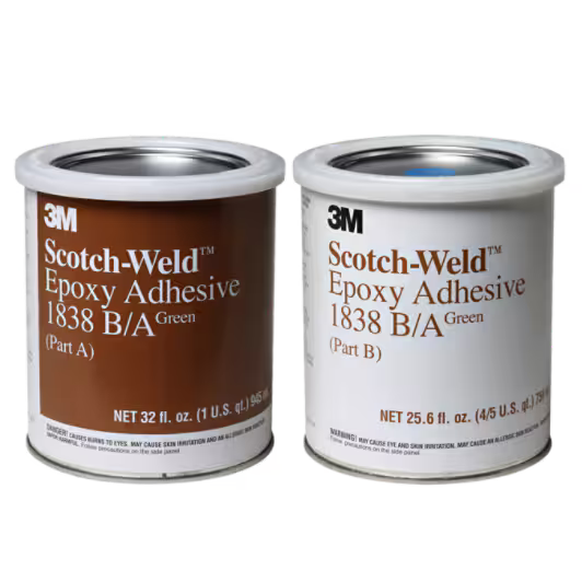 3M™ Scotch-Weld™ Epoxidkleber 1838, Grün, Teil B/A, 1-Quart-Kit