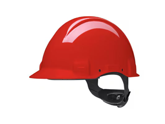 3M™ Schutzhelm, Uvicator, Ratschenverschluss, unbelüftet, 440v, Kunststoffschweißband, rot, G3001NUV-RD