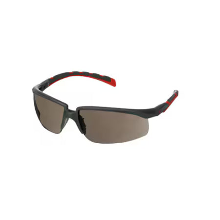 3M™ Solus™ Serie 2000, S2002SGAF-RED, grau/rote Bügel, Scotchgard™ Anti-Beschlag-Beschichtung, graue AC-AK-Scheiben, 20/Karton