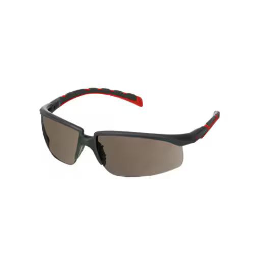 3M™ Solus™ Serie 2000, S2002SGAF-RED, grau/rote Bügel, Scotchgard™ Anti-Beschlag-Beschichtung, graue AC-AK-Scheiben, 20/Karton