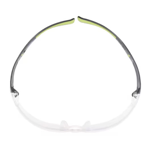3M™ SecureFit™ 400 Schutzbrille, schwarz/grüner Rahmen, kratzfest/beschlagfrei, klare Gläser, SF401AS/AF-EU