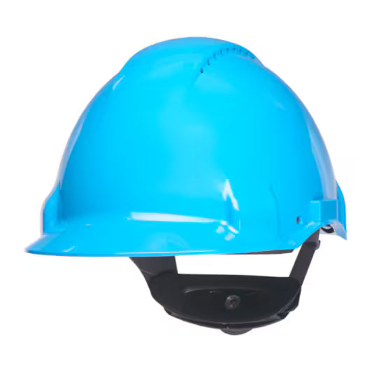 3M™ Schutzhelm, Uvicator, Ratschenverschluss, belüftet, Kunststoff-Schweißband, blau, G3000NUV-BB