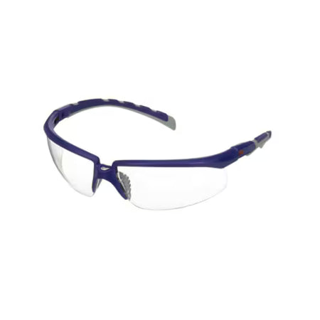 3M™ Solus™ Serie 2000, S2001AF-BLU, blau-graue Bügel, klare Anti-Beschlag-/Kratzschutzgläser, 20/Karton