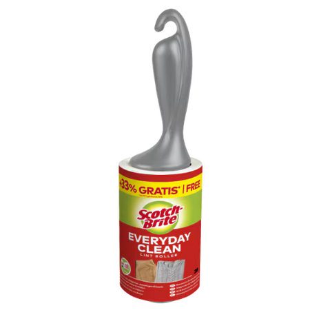 Scotch-Brite™ Everyday Clean Fusselrolle für den täglichen Gebrauch, Aktionspackung mit 75 Blatt (56 + 33% gratis), 1/Verpackung