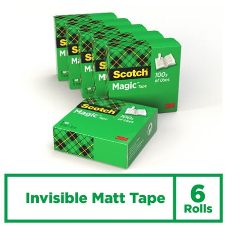 Scotch® Magic™ Unsichtbares Klebeband, 6 Rollen, 19 mm x 33 m