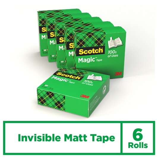 Scotch® Magic™ Unsichtbares Klebeband, 6 Rollen, 19 mm x 33 m