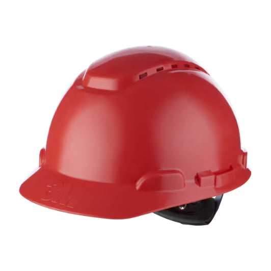 3M™ Schutzhelm, Ratschenverstellung, Belüftung, Kunststoffschweißband, Rot, H700N-RD
