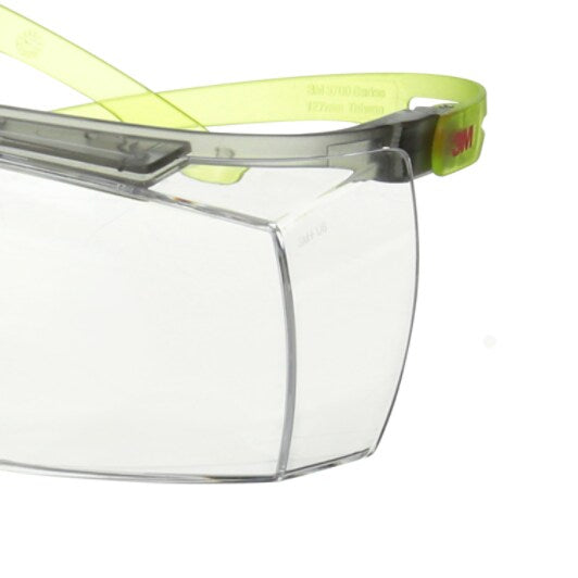 3M™ SecureFit™ 3700 Überbrille, limegrüner Bügel, Scotchgard™ Anti-Beschlag (K&N), klare Scheibe, SF3701SGAF-GRN-EU, 20/Karton