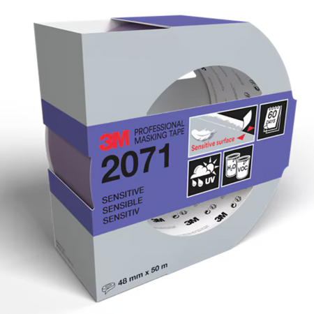 3M™ Professional Abdeckband 2071, Empfindliche Oberflächen, 48 mm x 50 m, 1 Rolle/Packung, 100% PEFC, SGSCH-PEFC-COC-110078