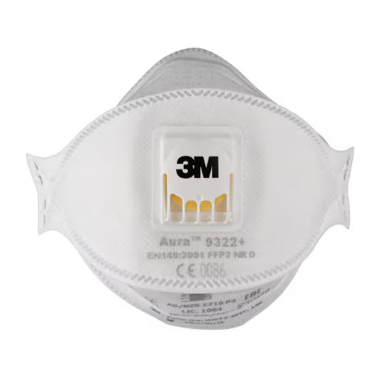 3M™ Aura™ Atemschutzmaske 9322+ Comfort Cool Flow™ Ventil, FFP2, 10 Stück/Packung