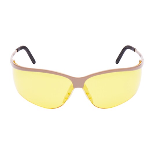 3M™ Metaliks™ Schutzbrille, Metallgestell, kratzfest/beschlagfrei, bernsteinfarbene Gläser, 71461-00002