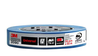 3M™ Abdeckband Professional 2090, Diverse Oberflächen, 24 mm x 50 m, 1 Rolle/Pack, 100 % PEFC SGSCH-PEFC-COC-110078