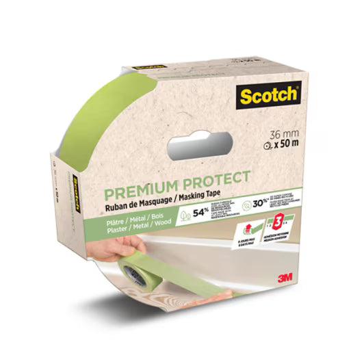 Scotch® Premium Schutz Abdeckband, 36 mm x 50 m, 70 % PEFC, SGSCH-PEFC-COC-110078
