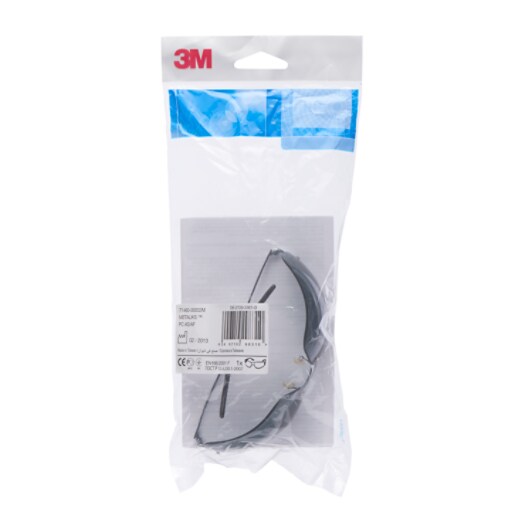 3M™ Metaliks™ Schutzbrillen, Metallrahmen, kratzfest/beschlagfrei, graue Gläser, 71460-00002