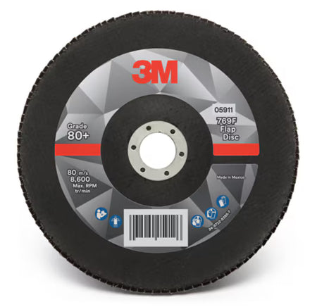 3M™ Fächerschleifscheibe 769F, T27, 115 mm x 22,23 mm, 120+