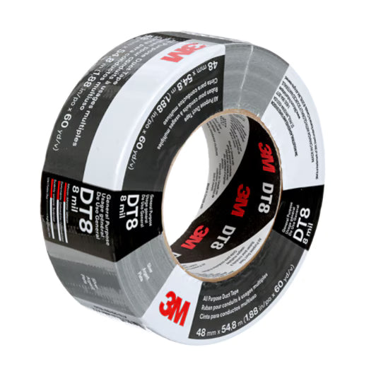 3M™ Universal Klebeband DT8, Schwarz, 48 mm x 23 m, 0,2 mm, einzeln verpackt