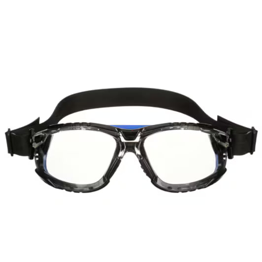 3M™ Solus™ 1000 Schutzbrille, blau/schwarzer Rahmen, Scotchgard™ Anti-Beschlag- und Kratzschutzbeschichtung (K&N), klare Scheiben, TPE-Dichtung und Neoprenband, S1101NSGAF-TSKT-EU, 20/Karton