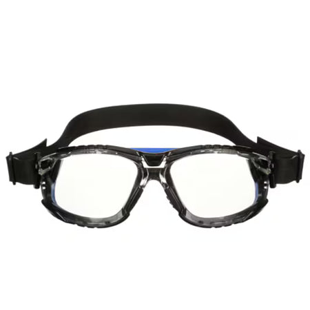3M™ Solus™ 1000 Schutzbrille, blau/schwarzer Rahmen, Scotchgard™ Anti-Beschlag- und Kratzschutzbeschichtung (K&N), klare Scheiben, TPE-Dichtung und Neoprenband, S1101NSGAF-TSKT-EU, 20/Karton