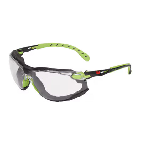 3M™ Solus™ 1000 Schutzbrille, grün/schwarzer Rahmen, Scotchgard™ Anti-Beschlag- und Kratzschutzbeschichtung (K&N), klare Scheiben, TPE-Dichtung und Band, S1201SGAF-TSKT-EU, 20/Karton