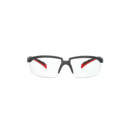 3M™ Solus™ Serie 2000, S2001SGAF-ROT, grau/rote Bügel, Scotchgard™ Anti-Beschlag-Beschichtung, klare AC-AK-Scheiben, 20/Karton