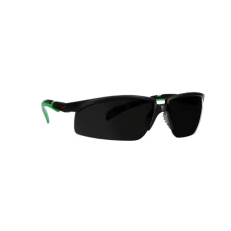 3M™ Solus™ 2000 Schutzbrille, schwarz/grüner Rahmen, kratzfest+ (K), IR 5.0 Grauglas, S2050ASP-BLK, 20/Karton