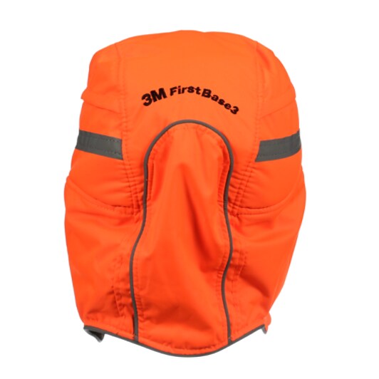 3M™ First Base™ 3 Anstoßkappe 2021218, Winter, hi-viz, orange, kurzer Schirm, 55 mm