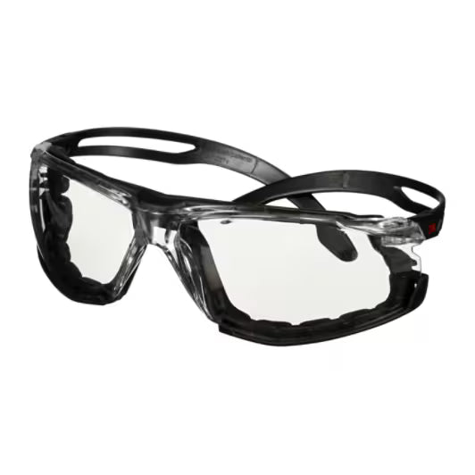 3M™ SecureFit™ 500 Schutzbrille, schwarzer Rahmen, Schaumstoff, Scotchgard™ Anti-Beschlag- und Anti-Kratz-Beschichtung (K&N), klare Scheiben, SF501SGAF-BLK-FM-EU, 20/Karton
