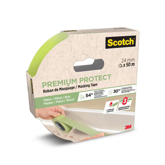 Scotch® Premium Protect Abdeckband, 24 mm x 50 m, 70% PEFC, SGSCH-PEFC-COC-110078