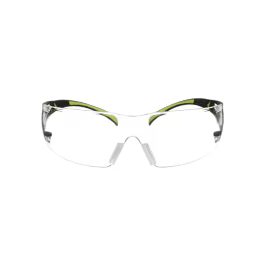 3M™ SecureFit™ 400 Schutzbrille mit Lesehilfe, Schwarz/Grün, kratzfest/antibeschlag, klare +2.5 Gläser, SF425AS/AF-EU, 20/Karton