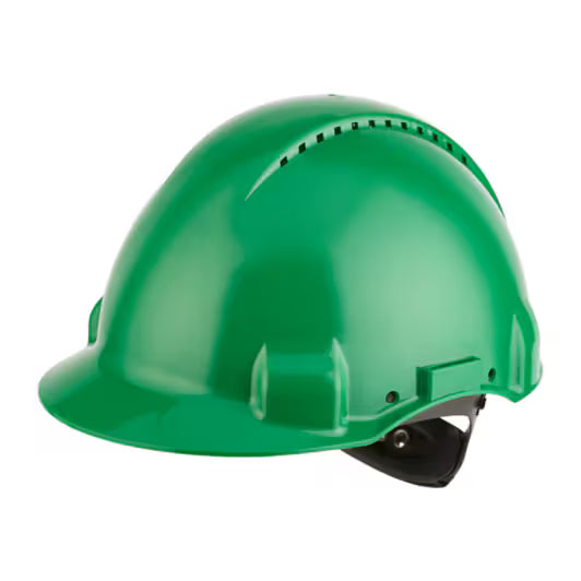 3M™ Schutzhelm, Uvicator, Ratschenverschluss, belüftet, Schweißband aus Kunststoff, grün, G3000NUV-GP