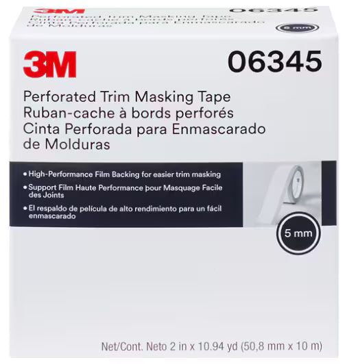 3M™ Perforiertes Trim Masking Tape, 5 mm, Hartband, 50,8 mm x 10 m, 06345