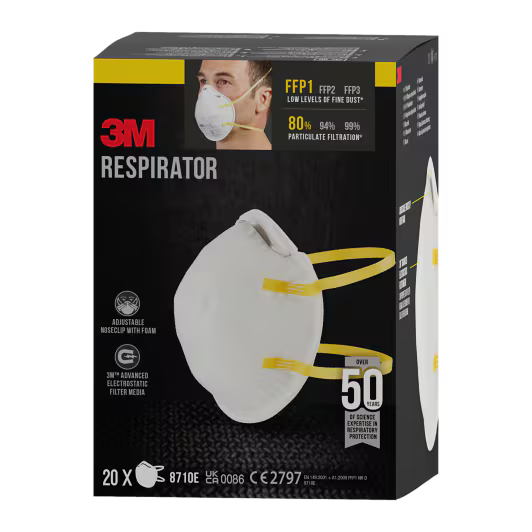 3M™ Atemschutzmaske 8710E, FFP1, ohne Ventil, 20/Packung