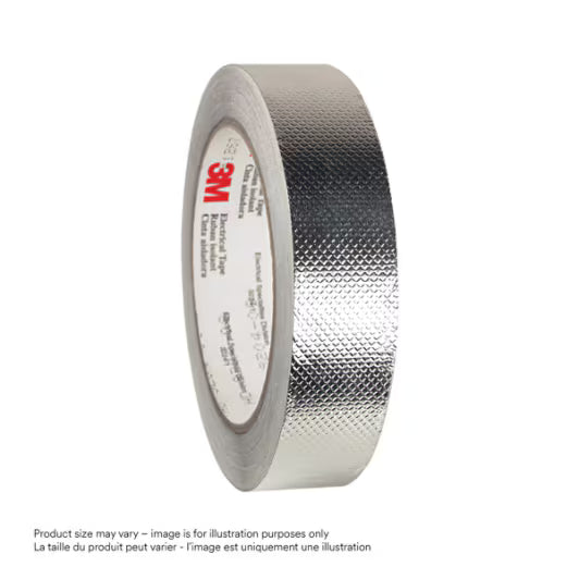 3M™ ET 1267 Aluminiumfolie, geprägt, mit nichtleitendem Klebstoff, Aluminium, 584 mm x 16.5 m x 0.13 mm