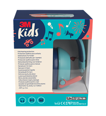 3M™ Gehörschutzkapseln für Kinder Plus PKIDSP-TEAL-E, Türkis (87-98 dB)