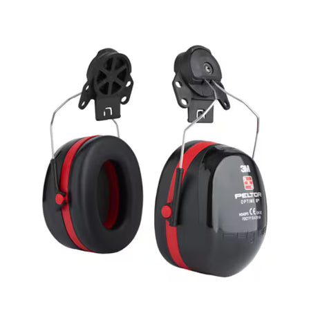 3M™ PELTOR™ Optime™ III Kapselgehörschutz, schwarz/rot, Helmbefestigung, H540P3E-413-SV