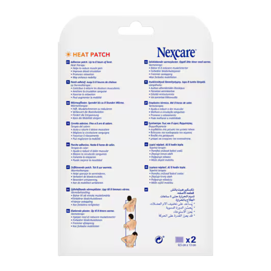 Nexcare™ Wärmepflaster, 9,5 cm x 13 cm, 2 Stück/Packung